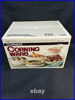 Vintage Corning Ware F-380 French White 8PC Set BRAND NEW FACTORY SEALED