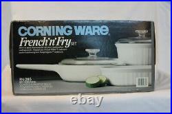Vintage Corning Ware French N Fry Set in French White New Old Stock NRFB HTF