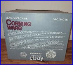 Vintage Corning Ware Iris 6pc Trio Set. (1986) RARE New in Box