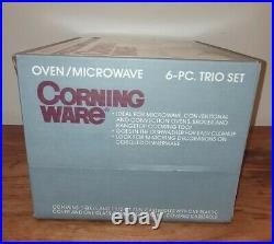 Vintage Corning Ware Iris 6pc Trio Set. (1986) RARE New in Box