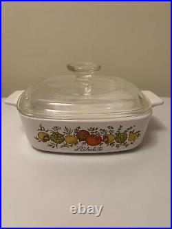 Vintage Corning Ware L'Echalote A-1-B 1 Qt. With Lid 1181 MA Rare