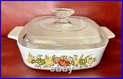 Vintage Corning Ware L'Echalote A-1-B 1 Quart'Spice Of Life' Casserole withLid