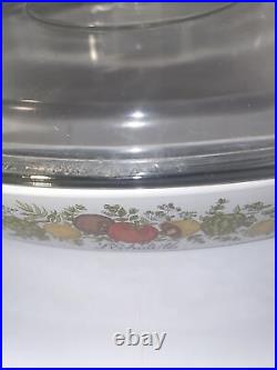Vintage Corning Ware L'Echalote A 8 B Spice Of Life 1.4 L CASSEROLE DISH WithLID