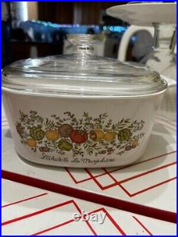 Vintage Corning Ware L'Echalote La Marjolaine Spice of Life A-3-B