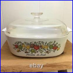 Vintage Corning Ware L'Echalote La Sauge 4 Quart Spice of Life Casserole Baking