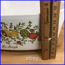 Vintage Corning Ware L'Echalote La Sauge 4 Quart Spice of Life Casserole Baking