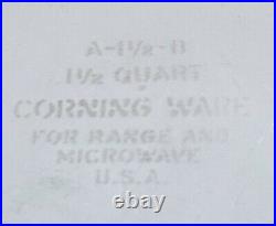 Vintage Corning Ware LE PERSIL LA SAUGE A-1 1/2 -B 1 1/2 QUART CASSEROLE