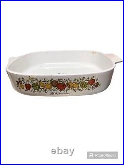 Vintage Corning Ware LE ROMARIN Casserole Dish Spice