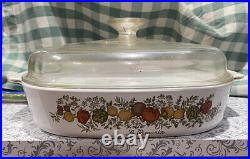 Vintage Corning Ware LE ROMARIN Casserole Dish Spice Of Life A-10-B Rare WithLid