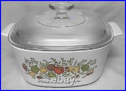 Vintage Corning Ware La Marjolain Spice of Life 3 Qt Casserole Dish withLid A-3-B