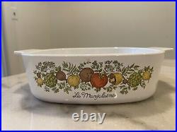 Vintage Corning Ware La Marjolaine A-2-B Spice Of Life Casserole Dish 2 QT