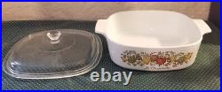 Vintage Corning Ware La Marjolaine A-2-B Spice Of Life with Pyrex 2 QT A 9 C Lid