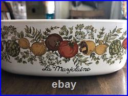 Vintage Corning Ware La Marjolaine Spice Of Life A-2-B Casserole withGlass Lid A9C