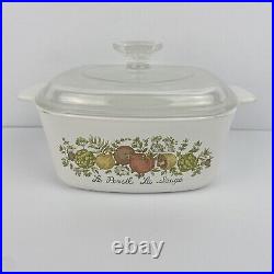 Vintage Corning Ware Le Persil La Sauge A-1 1/2 -B 1 1/2 Qt 478 MA with A7C Lid