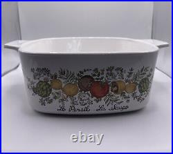 Vintage Corning Ware Le Persil La Sauge Casserole No Lid 1 1/2 Quart'A-1 1/2-B