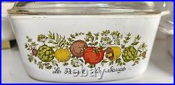 Vintage Corning Ware Le Persil La Sauge, Le Romarin, L Echolate Pyrex lot