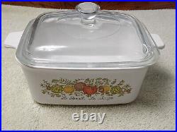 Vintage Corning Ware Le Persil La Sauge Spice of Life P-4-B 7 x5.5 x3