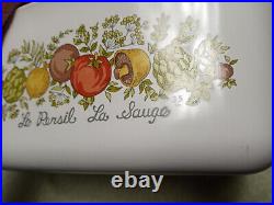 Vintage Corning Ware Le Persil La Sauge Spice of Life P-4-B 7 x5.5 x3