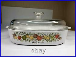 Vintage Corning Ware, Le Romarin 33, Spice O'Life A10B, Covered Casserole withLid