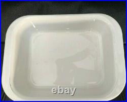 Vintage-Corning Ware, Microwaveable-Vegetable-Floral W Pyrex Glass Flat Lid RARE