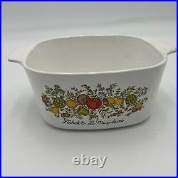 Vintage Corning Ware Original Spice of Life Set Of 3 Square Casserole Lidded