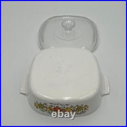 Vintage Corning Ware Original Spice of Life Set Of 3 Square Casserole Lidded