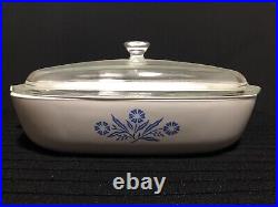 Vintage Corning Ware P-10-B Blue Cornflower 10 Rare 60's Casserole With Lid USA