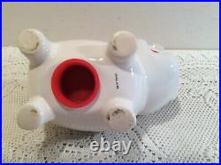 Vintage Corning Ware Pig Bank Blue Cornflower WithStopper Made In England
