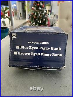 Vintage Corning Ware Piggy Bank Blue Cornflower Pig Piggie RARE NEW W BOX