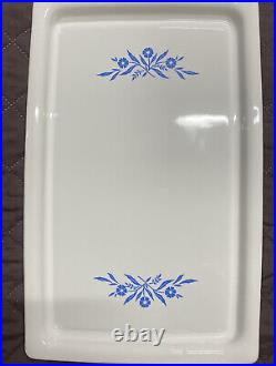 Vintage Corning Ware Platter Bake Broil Tray P35-b Blue Cornflower