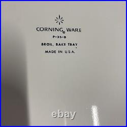 Vintage Corning Ware Platter Bake Broil Tray P35-b Blue Cornflower