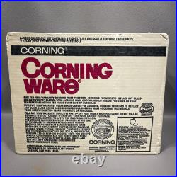 Vintage Corning Ware SHADOW IRIS 6 Piece Casserole Set NEW Sealed Box A300-333