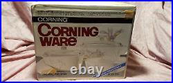 Vintage Corning Ware SHADOW IRIS 6 Piece Ovenware Trio Set In Sealed Box 1986