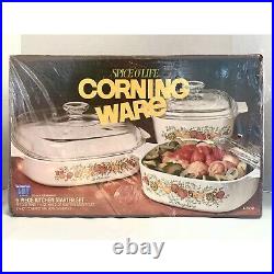 Vintage Corning Ware SPICE O' LIFE 6 Pc Kitchen Starter Set NEW Sealed Box A-300