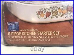 Vintage Corning Ware SPICE O' LIFE 6 Pc Kitchen Starter Set NEW Sealed Box A-300