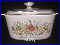 Vintage Corning Ware SPICE OF LIFE Casserole A-3-B, 3 Quart withLid L'Echalote