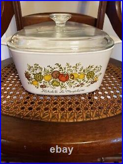 Vintage Corning Ware SPICE of LIFE A -3- B 3QT. Casserole Bowl With Lid A-9-C