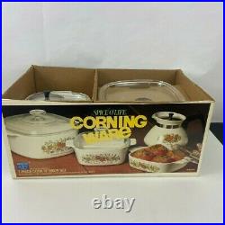 Vintage Corning Ware Spice O Life 7 Piece Cook N Brew Set A-405-8 New Box