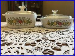 Vintage Corning Ware Spice O' Life Set Of 5 Casserole Dishes