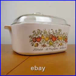 Vintage Corning Ware Spice Of Life Casserole 5 Liter/qt L'echolote La Sauge