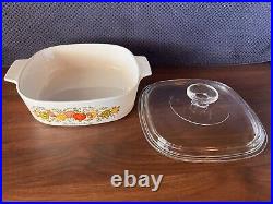 Vintage Corning Ware Spice Of Life, L'Marjolaine Casserole Dish With LID (A-2-B)