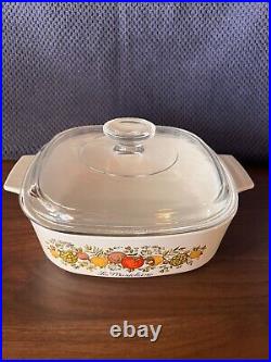 Vintage Corning Ware Spice Of Life, L'Marjolaine Casserole Dish With LID (A-2-B)