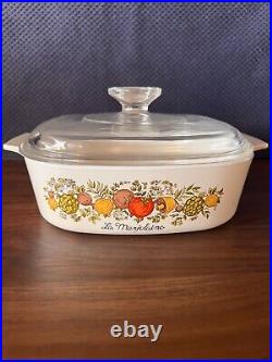 Vintage Corning Ware Spice Of Life, L'Marjolaine Casserole Dish With LID (A-2-B)