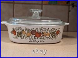 Vintage Corning Ware Spice Of Life L'Marjolaine Casserole Dish With Lid