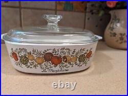 Vintage Corning Ware Spice Of Life L'Marjolaine Casserole Dish With Lid