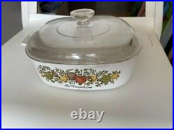 Vintage Corning Ware Spice Of Life La Marjolaine A-2-B 2 quart dish with Lid