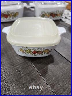 Vintage Corning Ware Spice Of Life Set 4pc