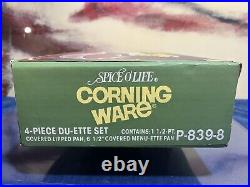 Vintage Corning Ware Spice o Life 4 Piece Du-Ette Set New in Box Sealed P-839-8