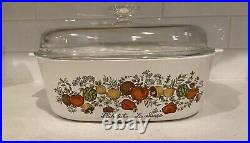 Vintage Corning Ware Spice of Life 4 Qt and 2 Qt Casseroles both with lids