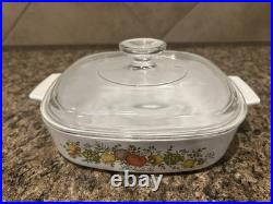 Vintage Corning Ware Spice of Life L'Echalote A-8-B withLid A96-8 x 8 x 1 3/4